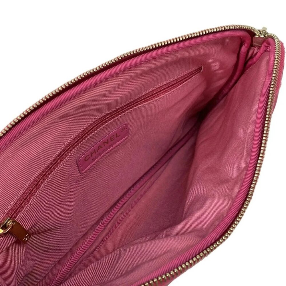 CHANEL Girl Chanel Pink Tweeds Lambskin Shoulder Bag gold hardware - Picture 14 of 16